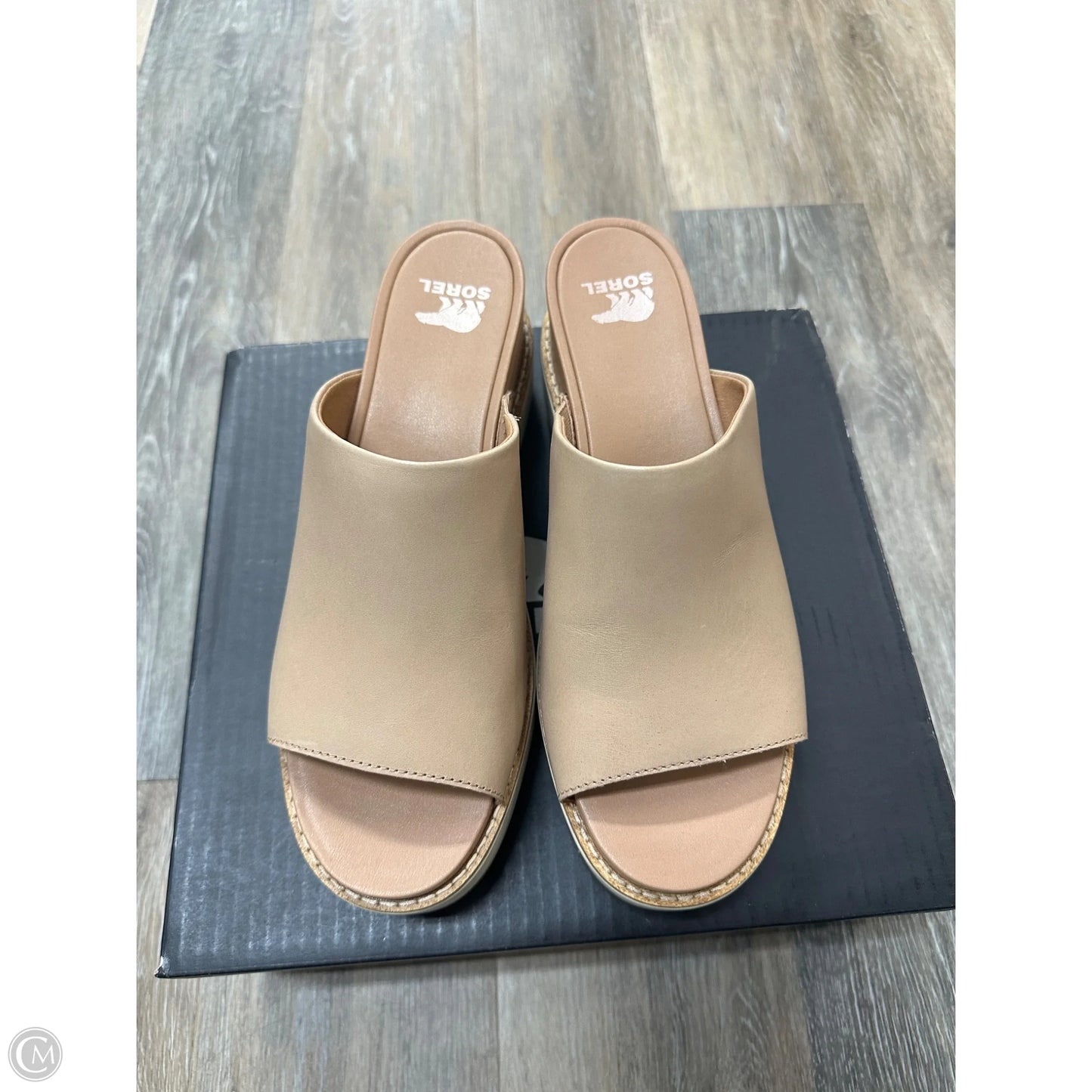 Sandals Heels Wedge By Sorel In Tan, Size: 10