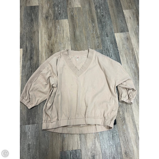 Top Sweatshirt By Free People In Taupe, Size: M