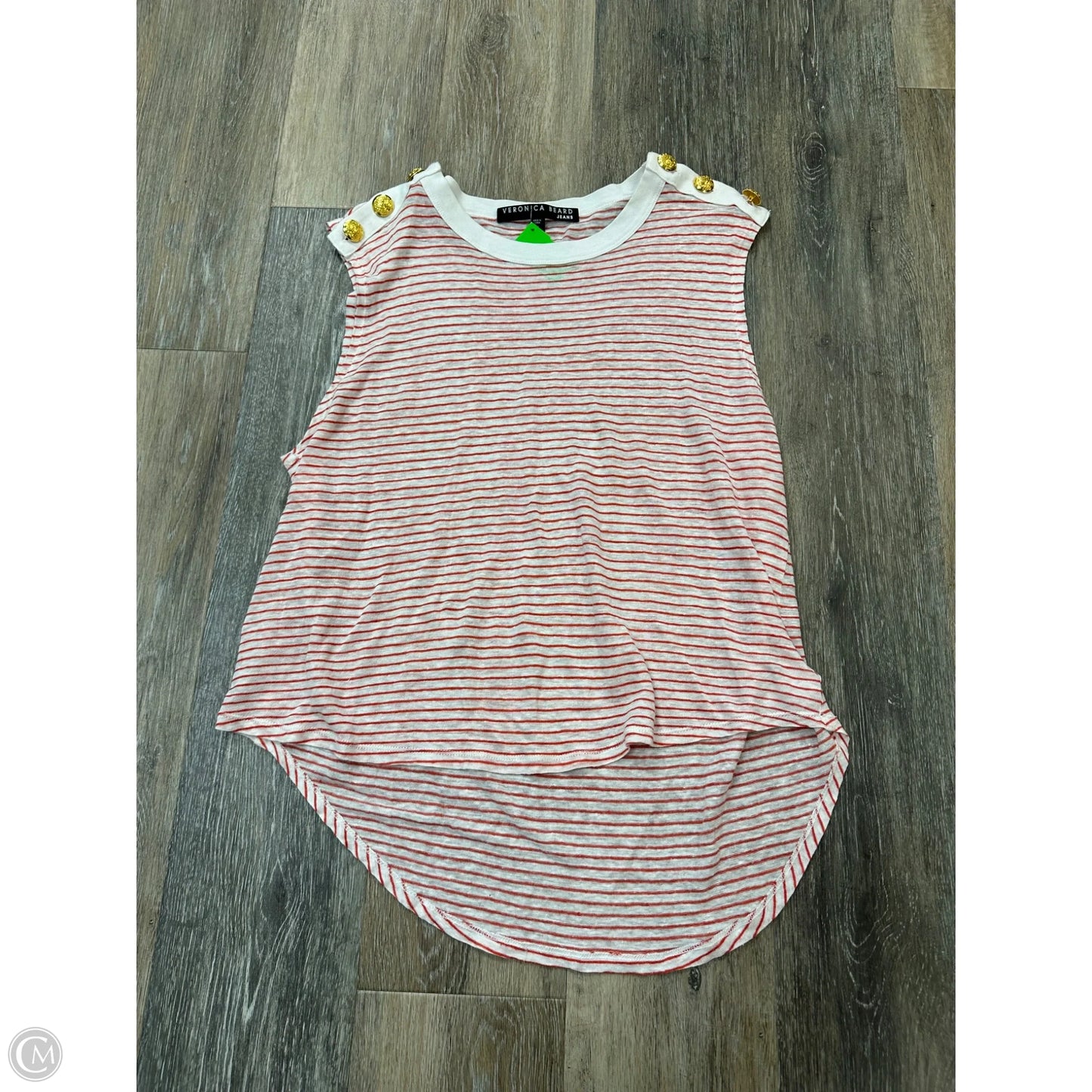 Top Short Sleeve By Veronica Beard In Striped Pattern, Size: M