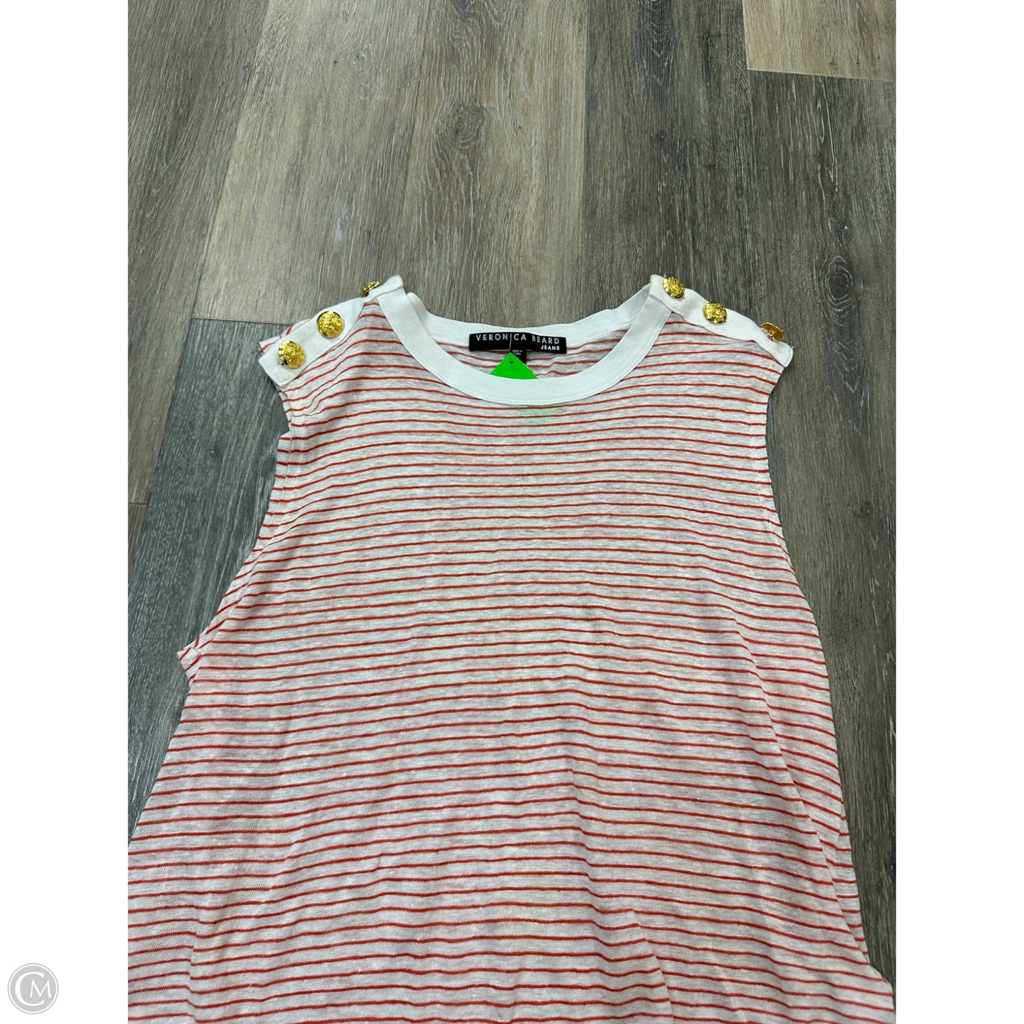Top Short Sleeve By Veronica Beard In Striped Pattern, Size: M