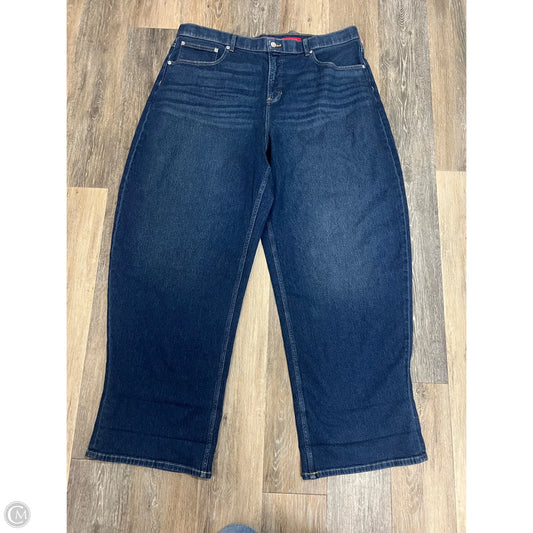 Jeans Cropped By Spanx In Blue Denim, Size: 3x