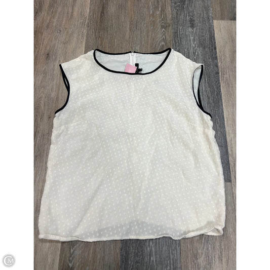 Top Sleeveless Designer By St. John In Cream, Size: M