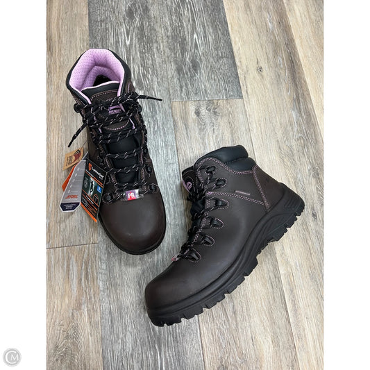 Boots Work By Avenger In Brown & Purple, Size: 10
