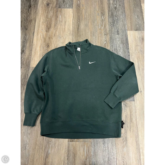 Sweatshirt Collar By Nike Apparel In Green, Size: Xs