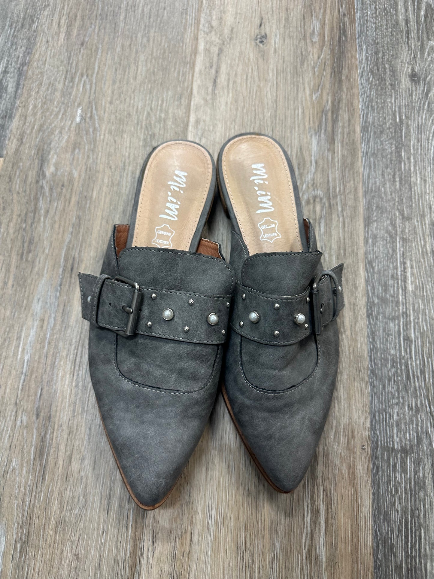 Grey Shoes Flats Mi Im, Size 8