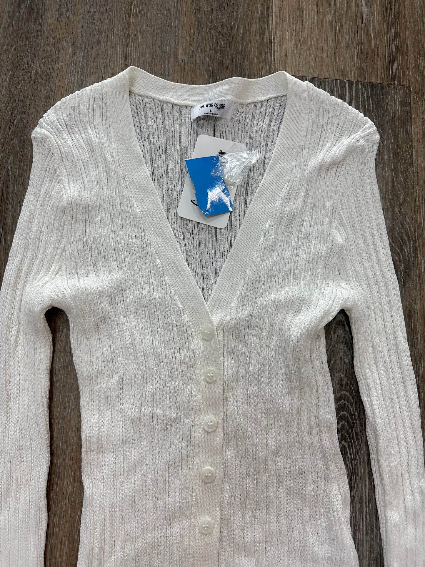 Sweater Cardigan By The Workshop In White, Size: L