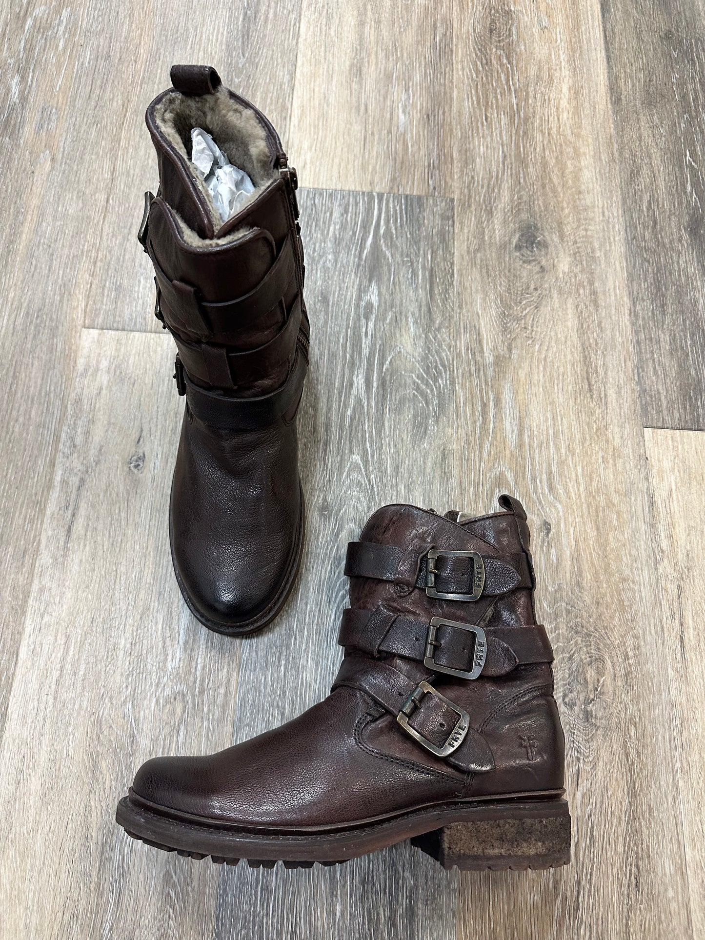 Boots Combat By Frye In Brown, Size: 7.5