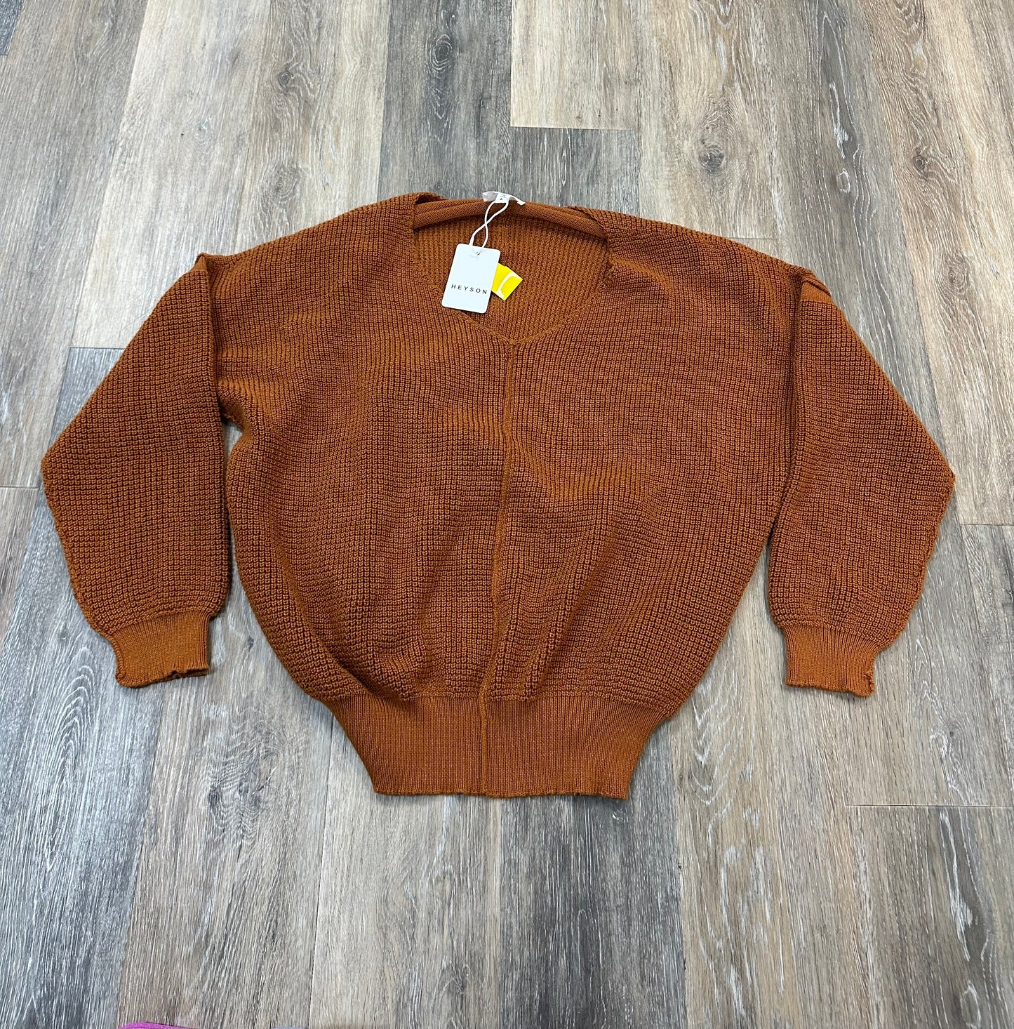 Sweater By Heyson In Orange, Size: L