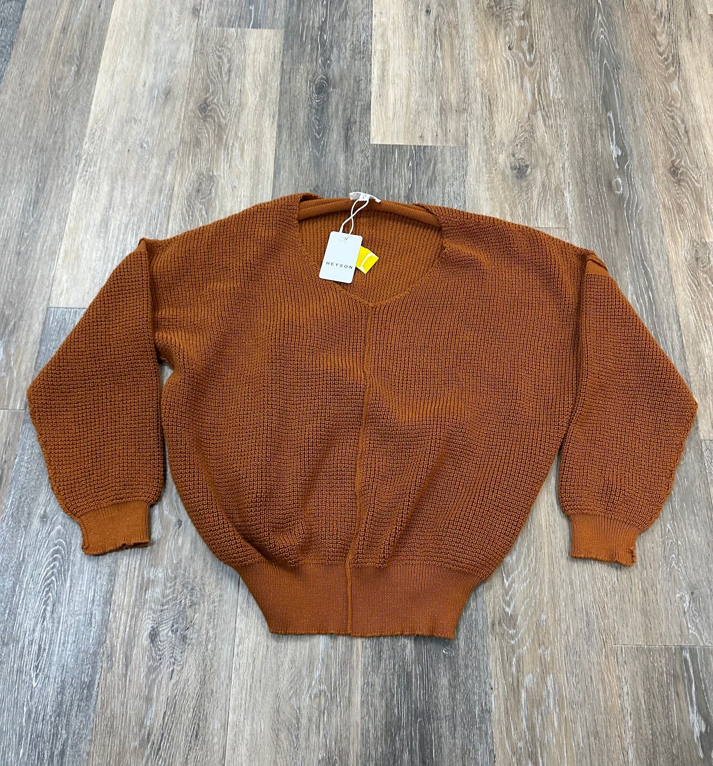 Sweater By Heyson In Orange, Size: L