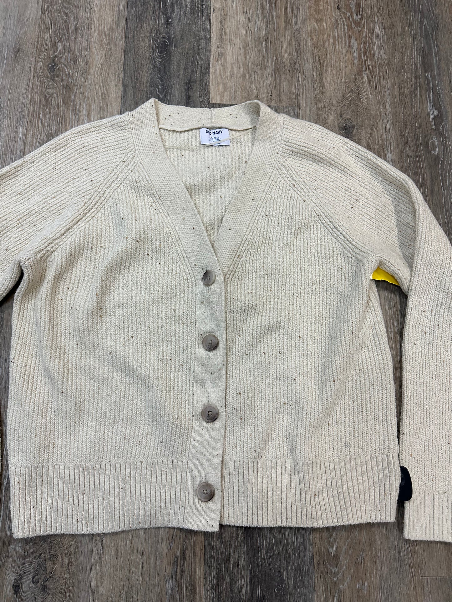 Sweater Cardigan By Old Navy In Cream, Size: L