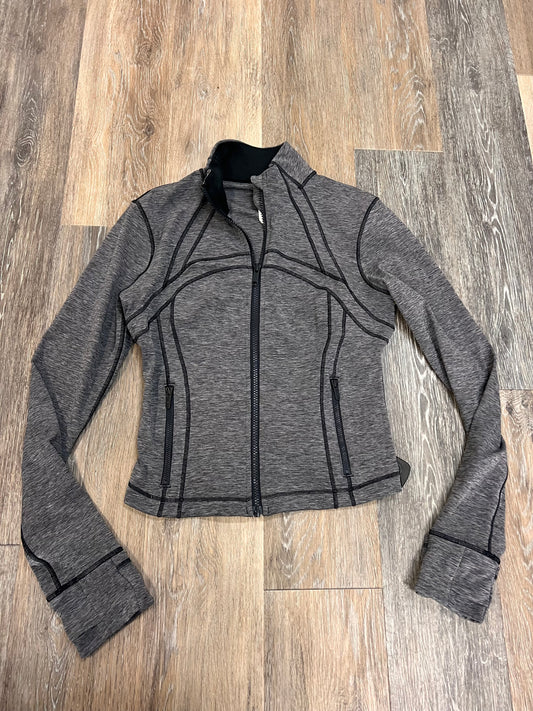 Athletic Jacket By Lululemon In Grey, Size: 8