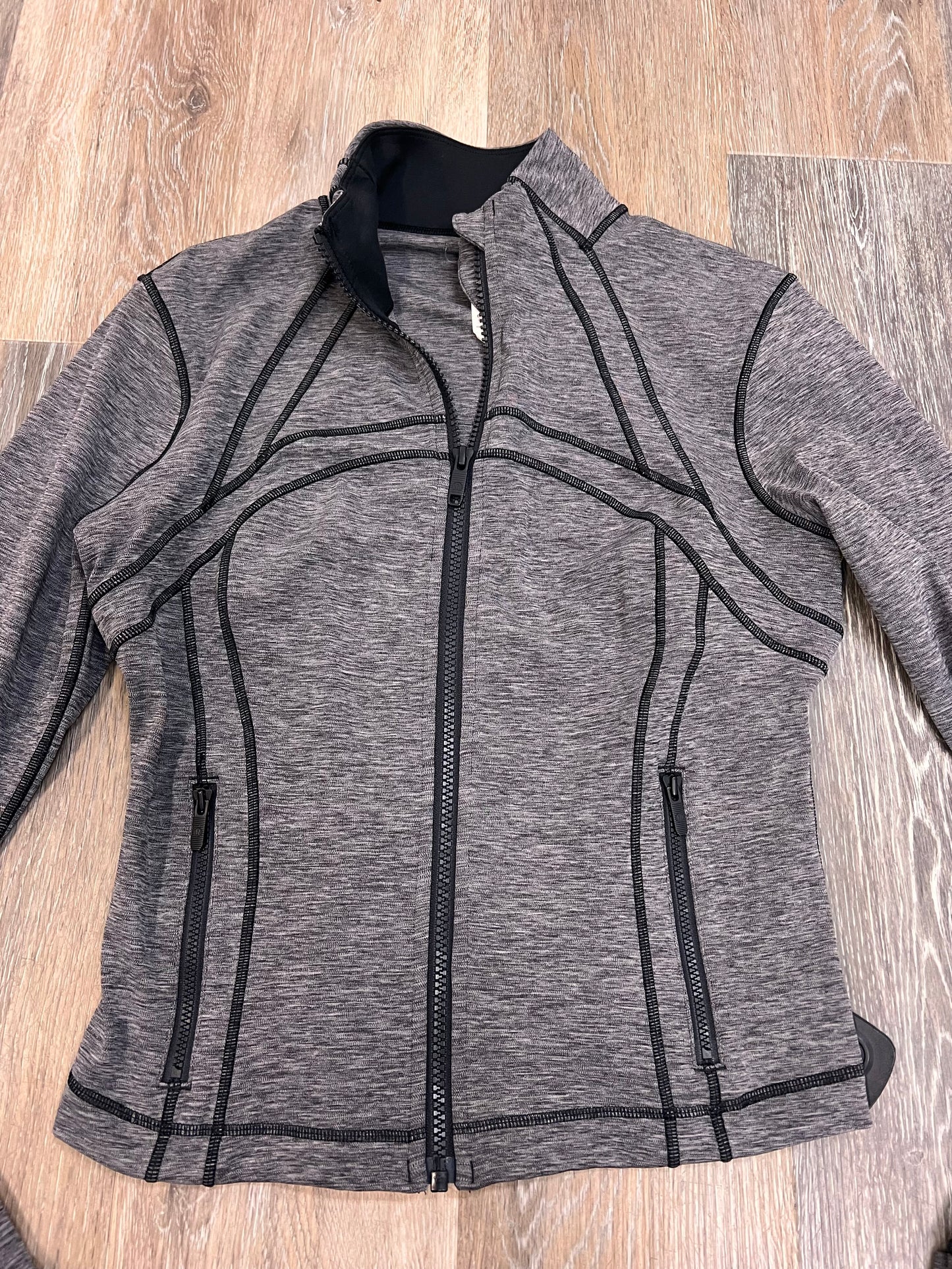 Athletic Jacket By Lululemon In Grey, Size: 8