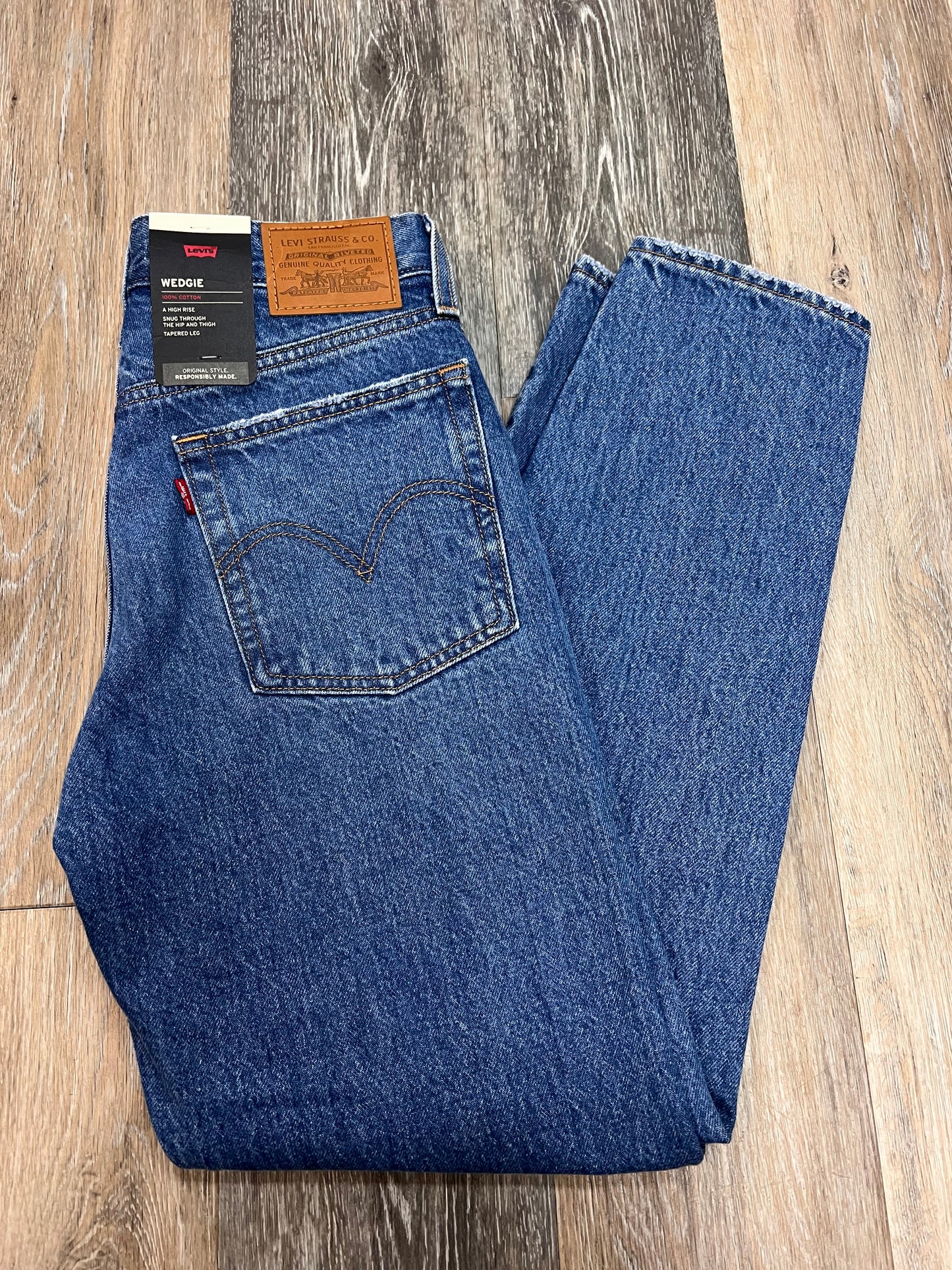 Jeans Straight By Levis In Blue Denim, Size: 2/26