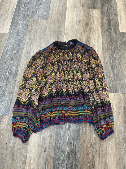 Blouse Long Sleeve By Tanvi Kedia In Multi-colored, Size: M