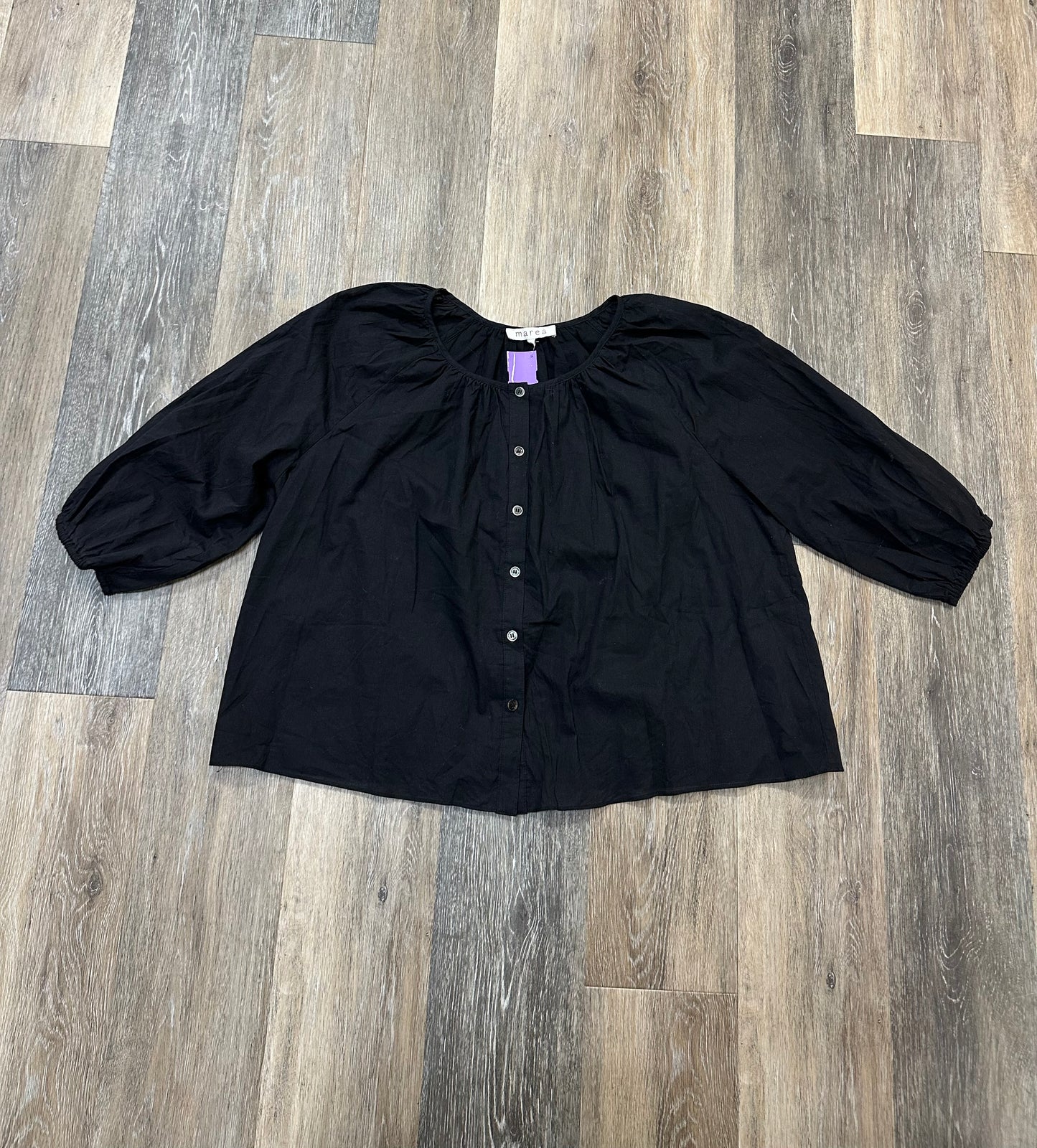 Blouse Long Sleeve By Marea In Black, Size: L