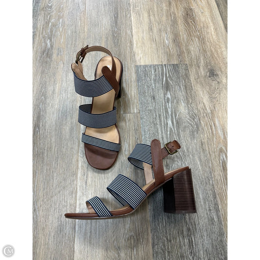 Shoes Heels Block By Market & Spruce In Striped Pattern, Size: 10