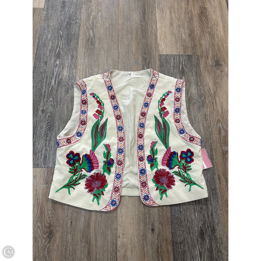 Vest Other By Embroidered Vest In Cream, Size: M