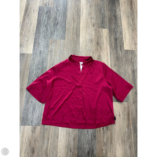 Blouse 3/4 Sleeve By Evereve In Pink, Size: Xl