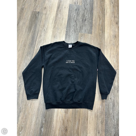 Sweatshirt Crewneck By Lonely Ghost In Black, Size: L