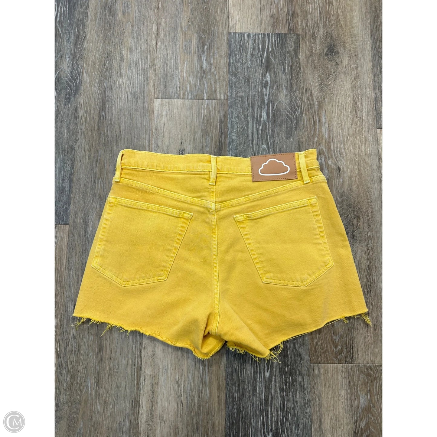 Shorts Designer By Frame In Yellow Denim, Size: 6