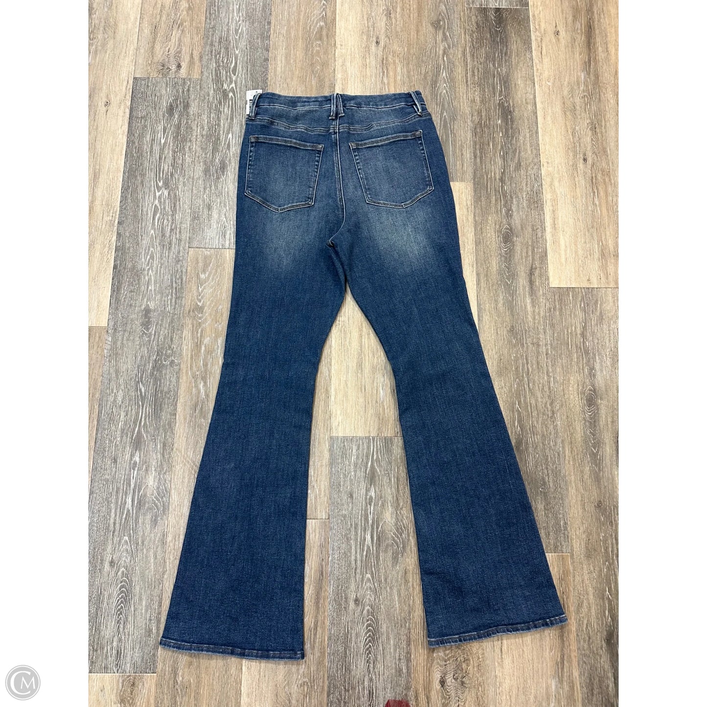 Jeans Boot Cut By Good American In Blue Denim, Size: 14