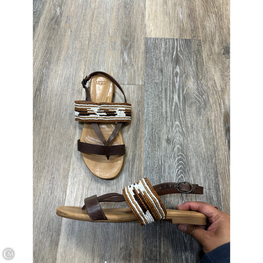 Sandals Flats By Ugg In Brown, Size: 8
