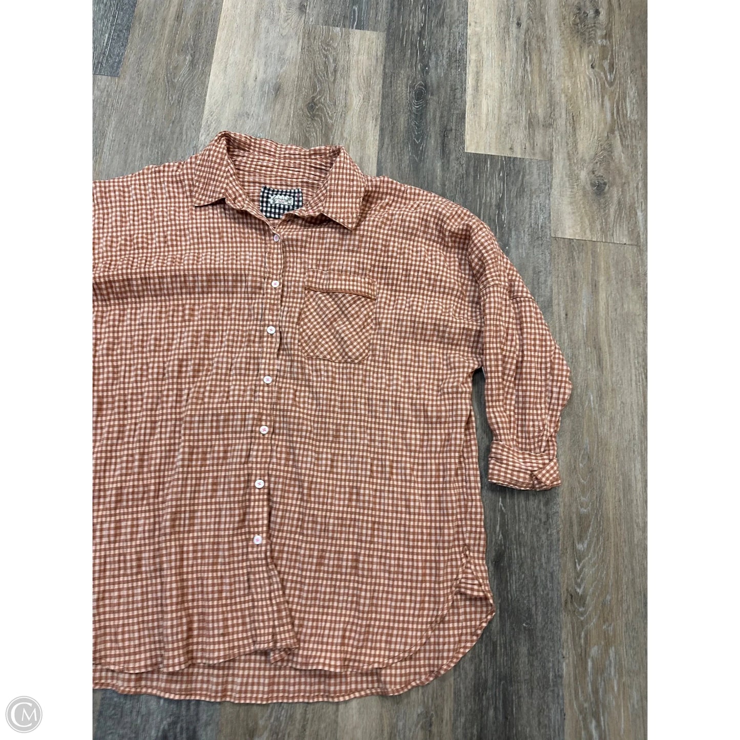 Tunic Longsleeve By Free People In Orange, Size: M