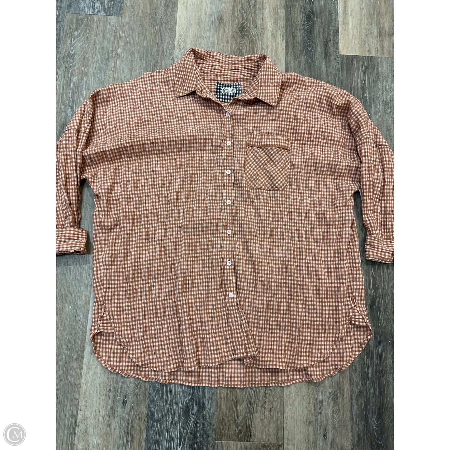 Tunic Longsleeve By Free People In Orange, Size: M