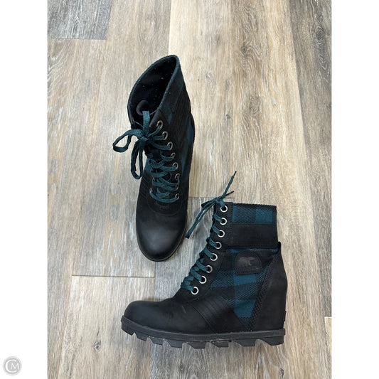 Boots Ankle Heels By Sorrelli In Black & Blue, Size: 10