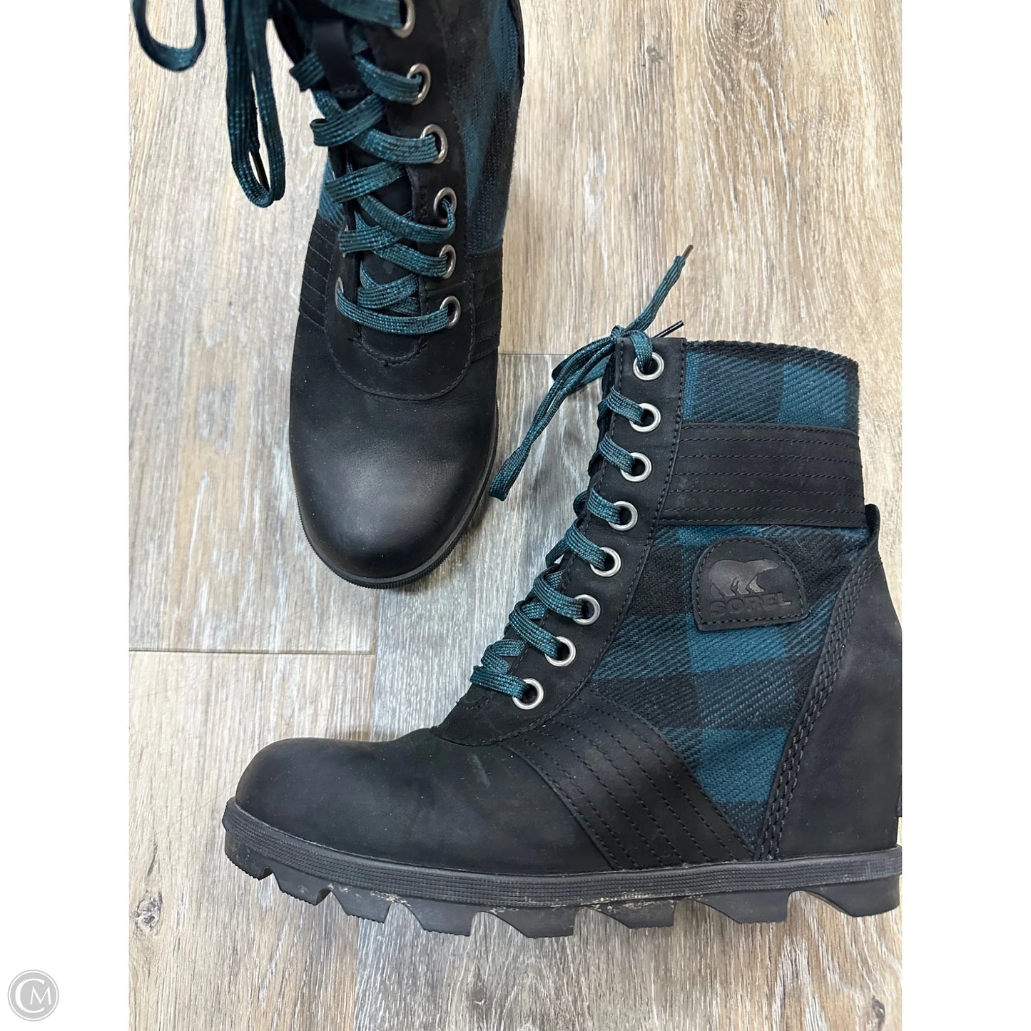 Boots Ankle Heels By Sorrelli In Black & Blue, Size: 10