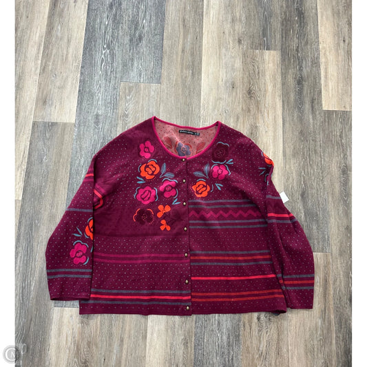 Sweater Cardigan By Gudrunsjoden In Purple, Size: Xxl