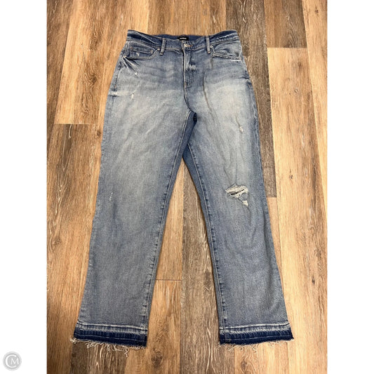 Jeans Straight By Express In Blue Denim, Size: 12l