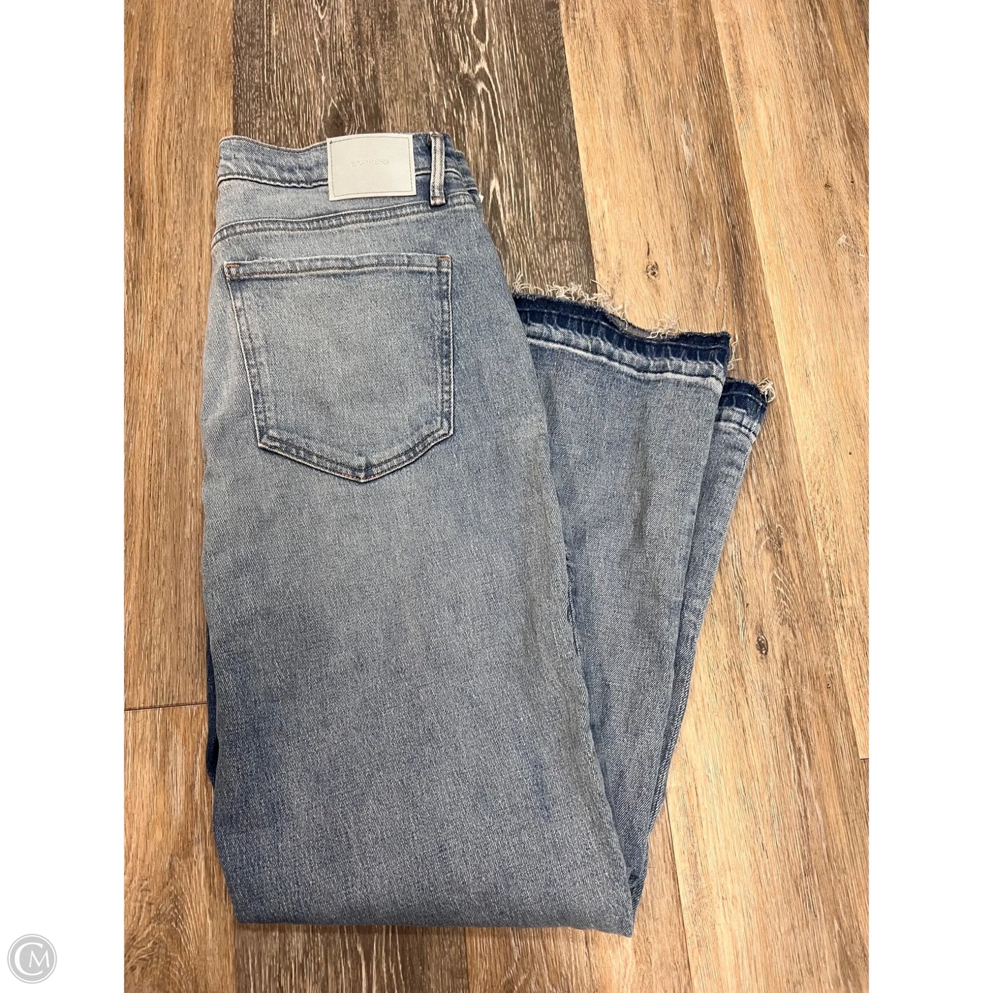 Jeans Straight By Express In Blue Denim, Size: 12l