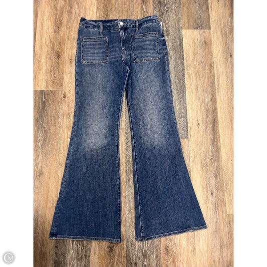 Jeans Flared By Express In Blue Denim, Size: L