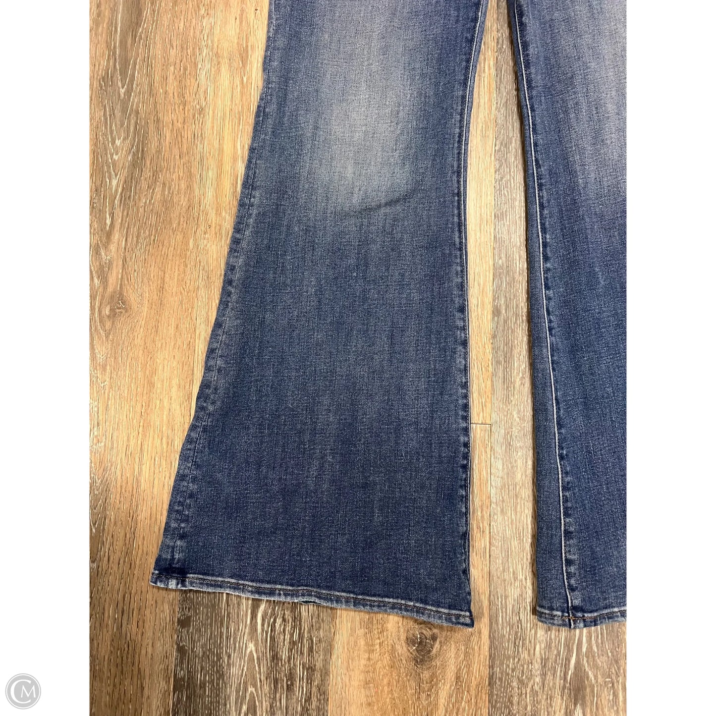 Jeans Flared By Express In Blue Denim, Size: L