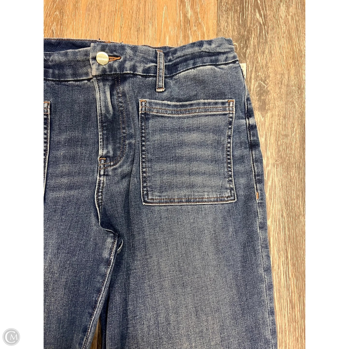 Jeans Flared By Express In Blue Denim, Size: L