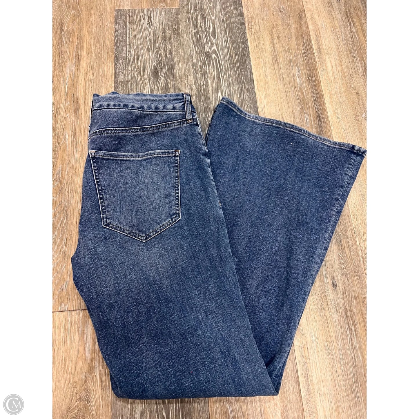 Jeans Flared By Express In Blue Denim, Size: L