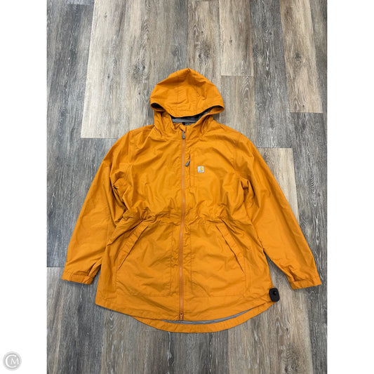 Jacket Windbreaker By Carhartt In Orange, Size: Xxl