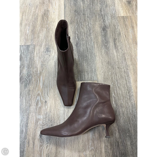 Boots Ankle Heels By Gianni Bini In Brown, Size: 9.5