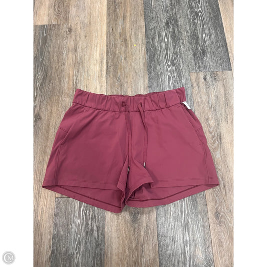 Athletic Shorts By Lululemon In Pink, Size: 8