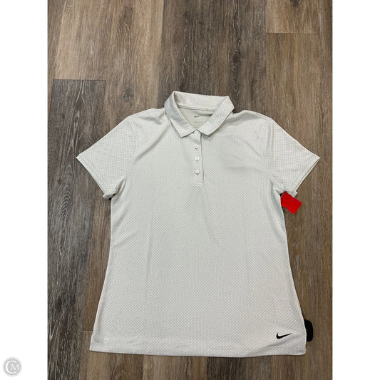 Athletic Tank Top By Nike Apparel In Cream, Size: M