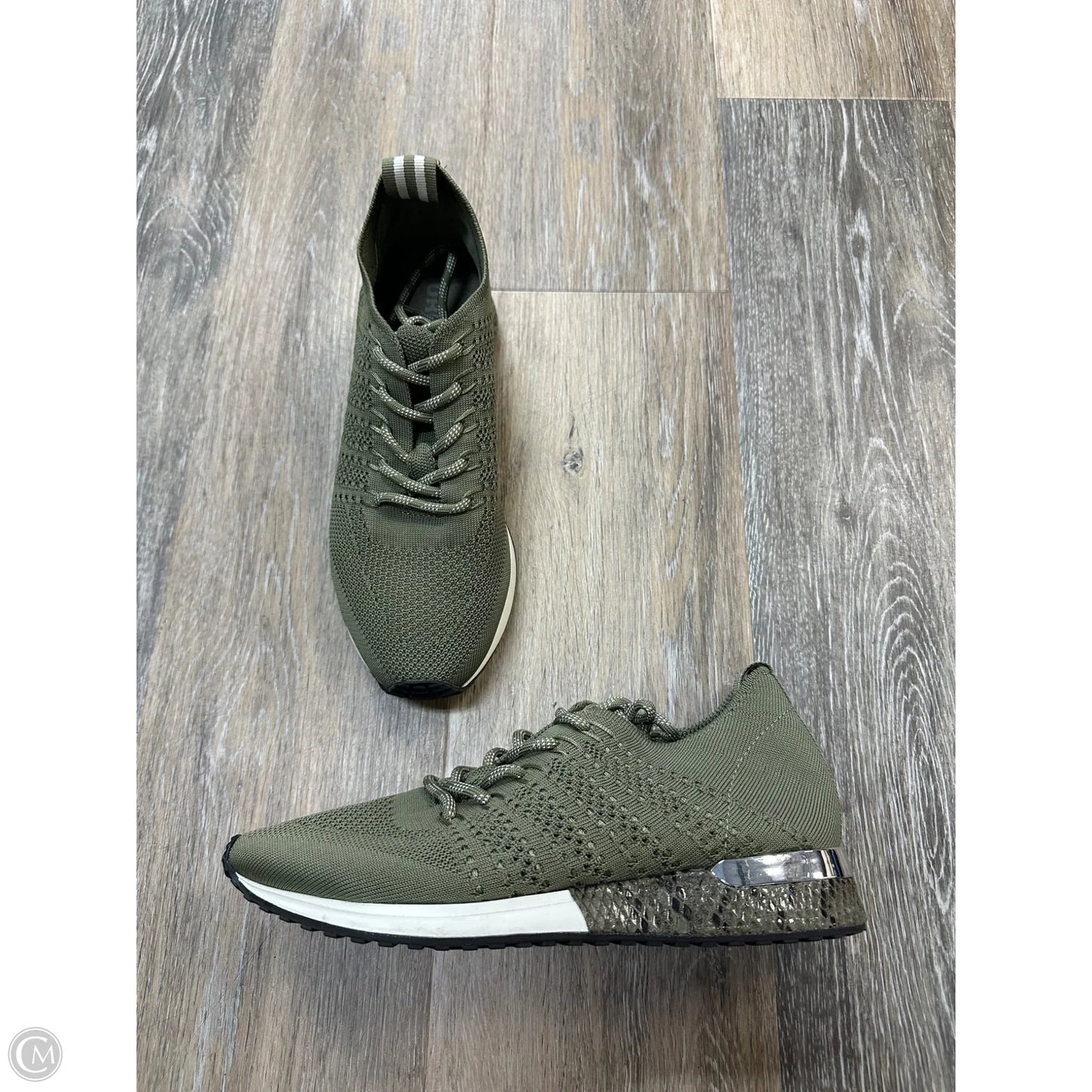 Shoes Athletic By J Slides In Green, Size: 8