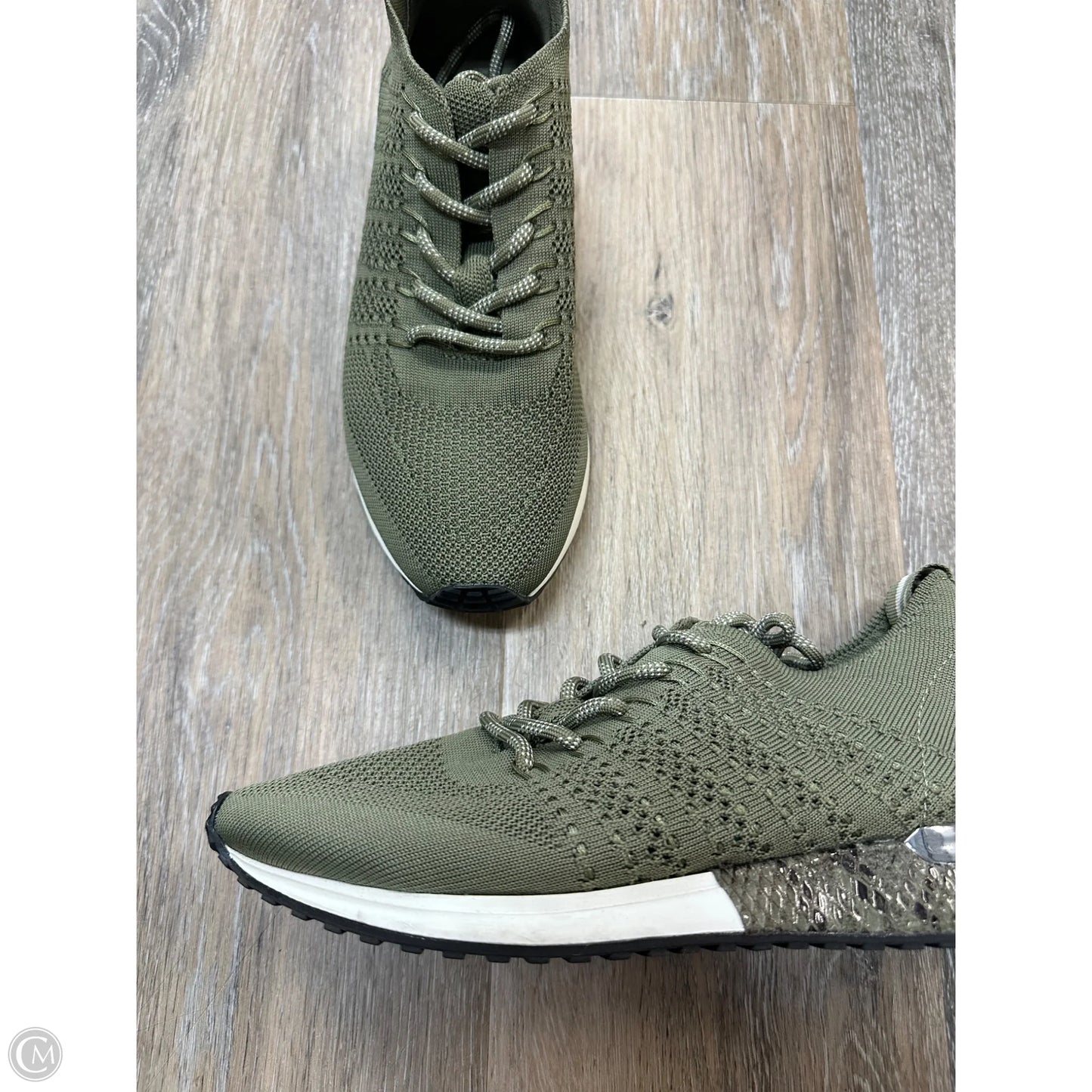 Shoes Athletic By J Slides In Green, Size: 8