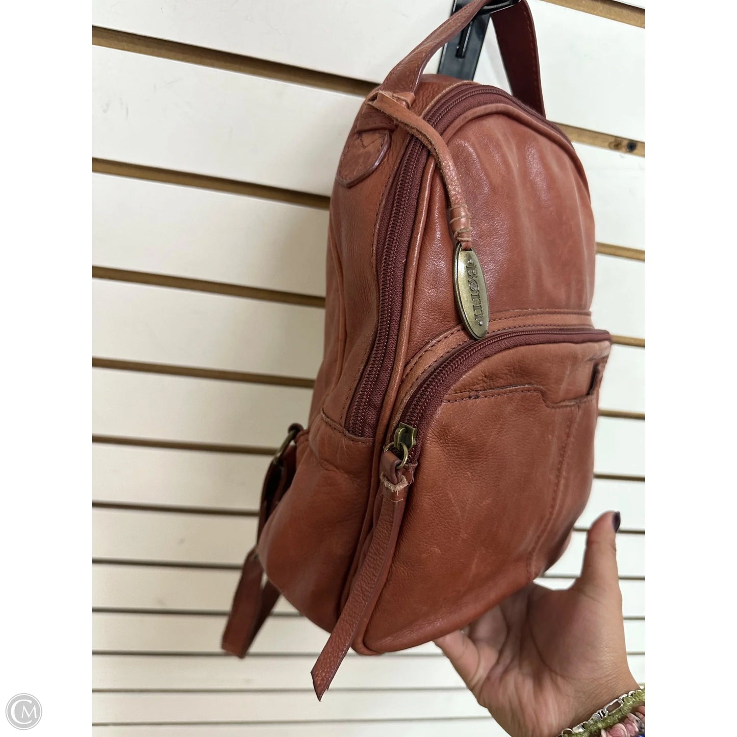Backpack Leather By Born, Size: Medium