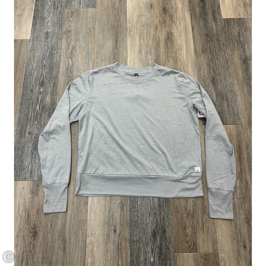 Athletic Top Long Sleeve Crewneck By Vuori In Grey, Size: M