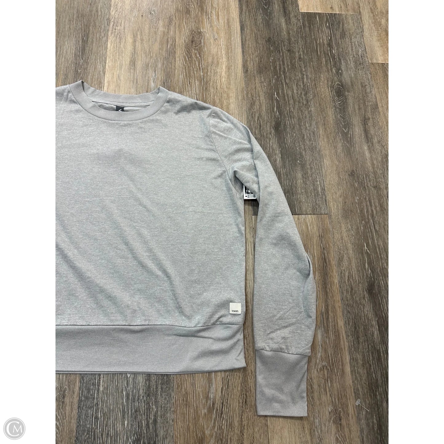 Athletic Top Long Sleeve Crewneck By Vuori In Grey, Size: M