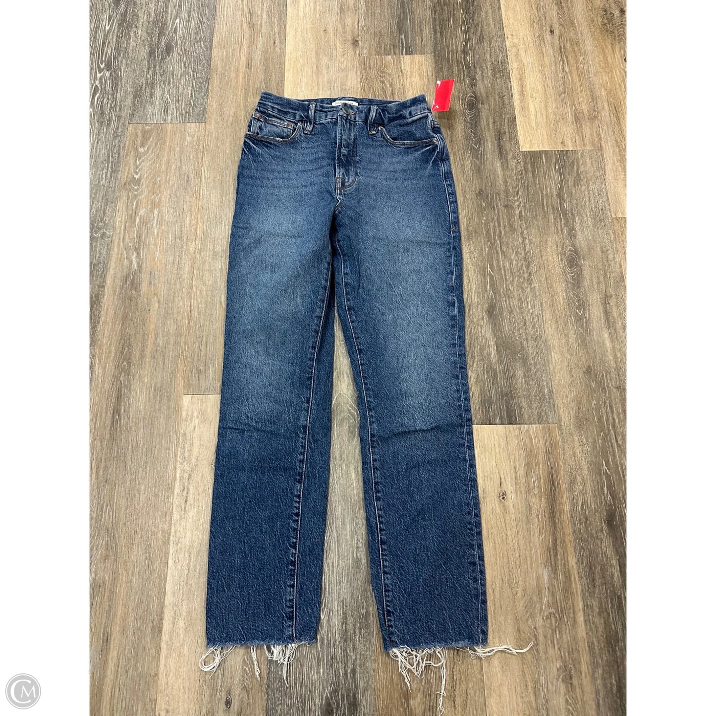 Jeans Straight By Good American In Blue Denim, Size: 6