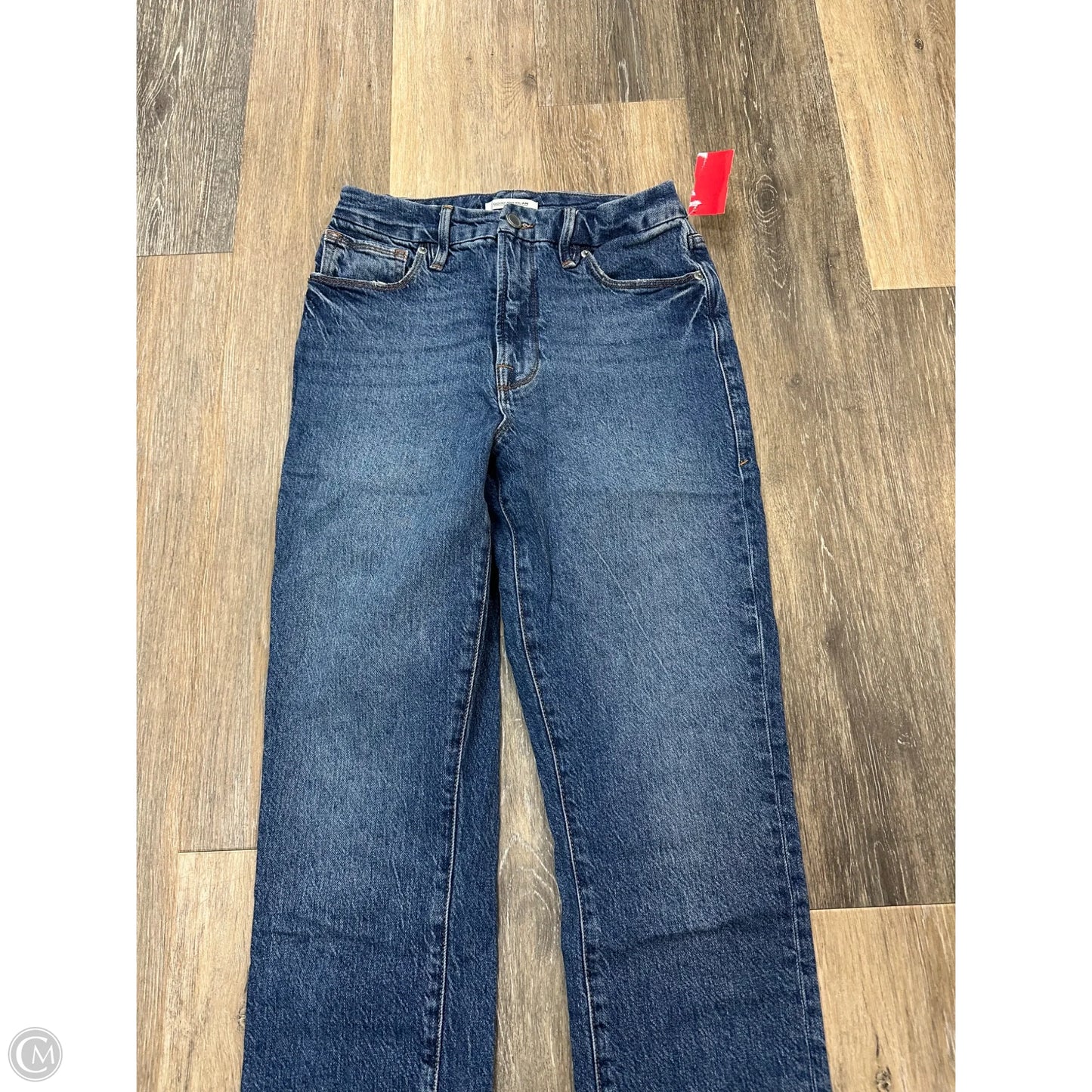 Jeans Straight By Good American In Blue Denim, Size: 6