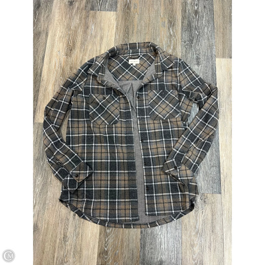 Jacket Shirt By Thread And Supply In Plaid Pattern, Size: L