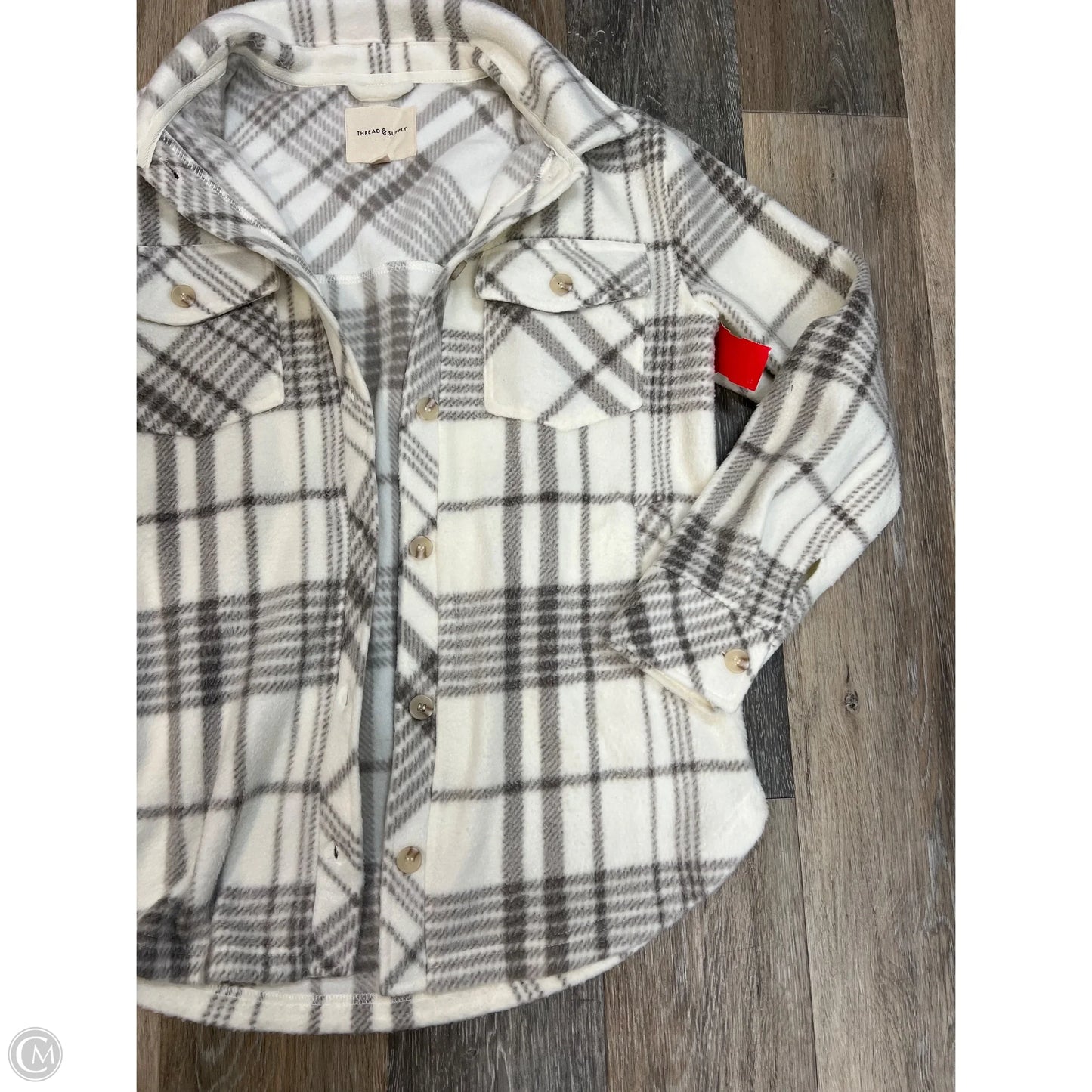 Jacket Shirt By Thread And Supply In Cream, Size: S